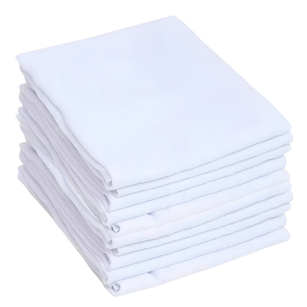 Fralda de Pano  Tecido Duplo Dengo Branca C/5 65x65