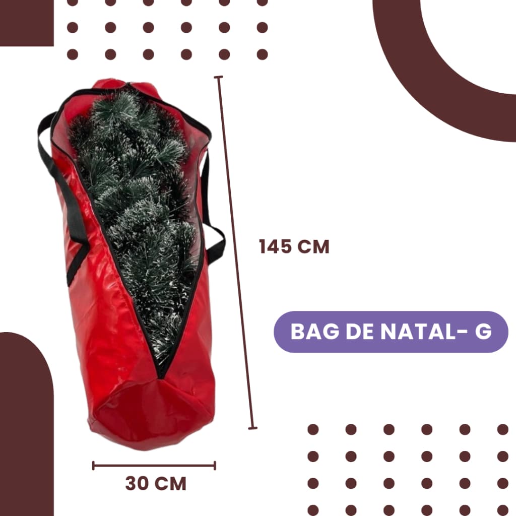 Bolsa Protetora para Árvore de Natal P, M, G - Impermeável - Transporte e Armazenamento.