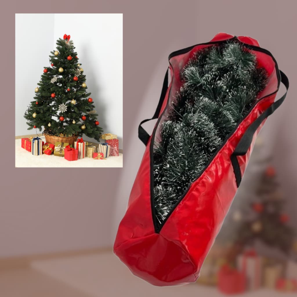 Capa Bag Protetora para Árvore de Natal Vermelho P, M, G - Armazenamento e Transporte