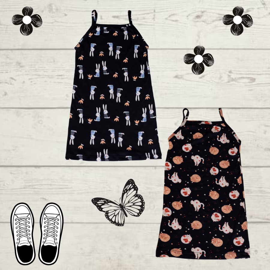 Vestido Infantil Feminino Estampado - KSL Kids Moda Menina 1-6 Anos