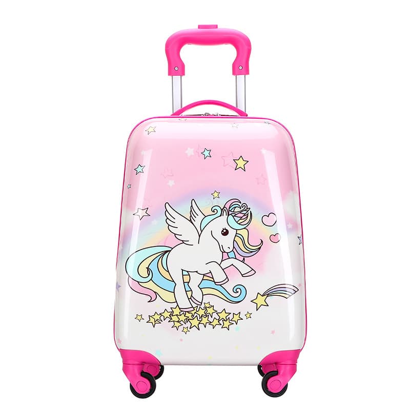 Mala Infantil ABS 47x29x20cm - Ideal para Escola e Viagem, Leve e com Rodinhas 360°