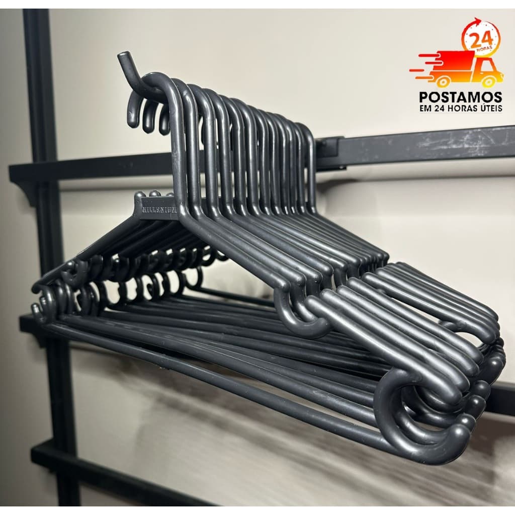 CABIDE ADULTO KIT COM 10 20 30 40 50 60 70 UNIDADES REFORÇADO PARA CALÇAS CAMISETAS.