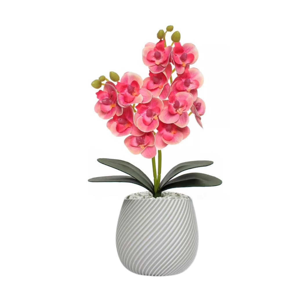 Vaso Flores Artificiais Vaso com Orquídea Decorativa Sala Escritório