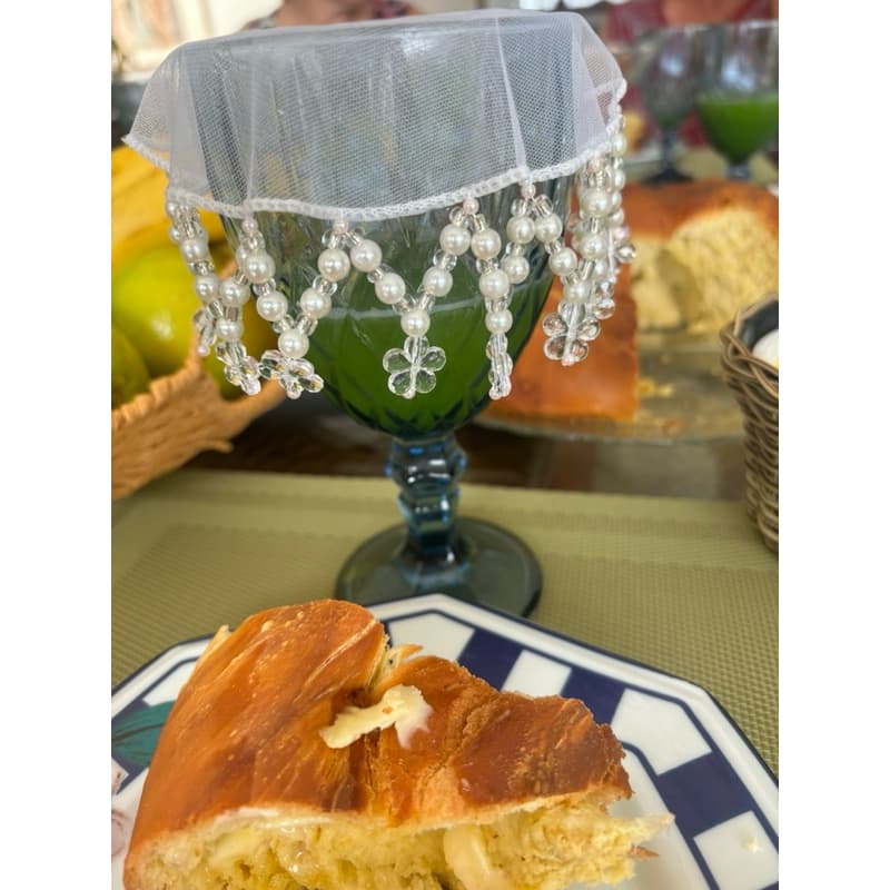 1 Cobre Taça em Perolas Protege e Decora