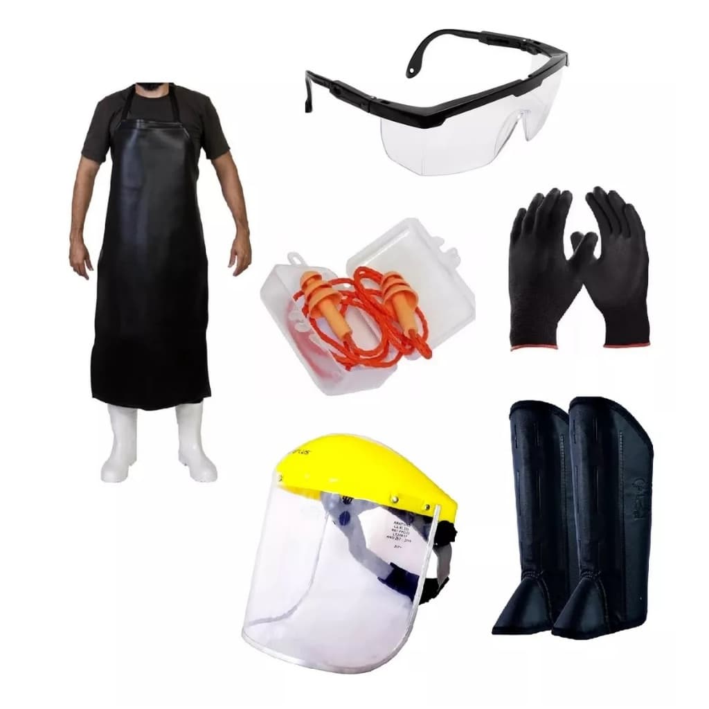 Kit Proteção Roçadeira Jardineiro Operador Roçador Epi Proteção Individual