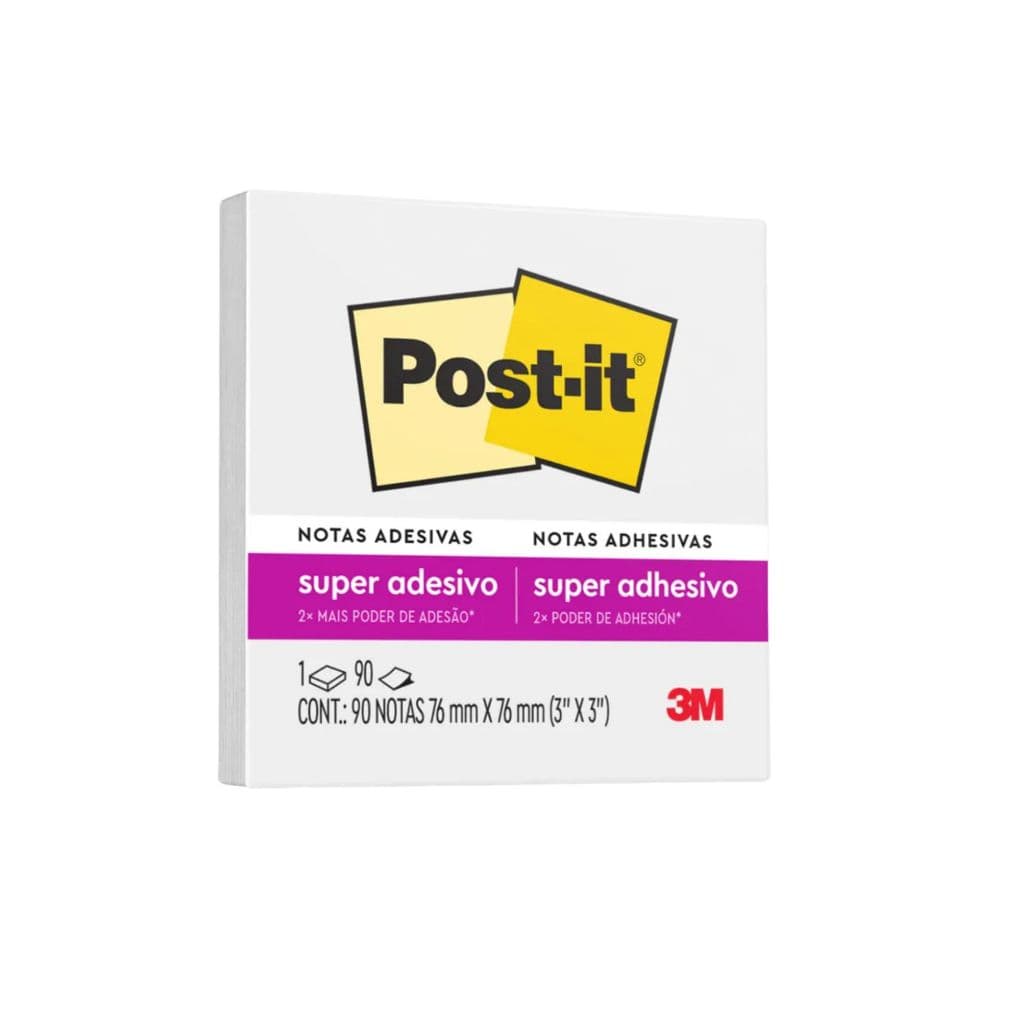 Bloco Adesivo Branco Quadrado 76 x 76 mm com 90 Folhas - 3M Post-it