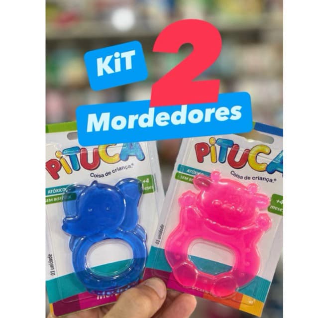 kit 2  Mordedores Macio Pituca Baratinho