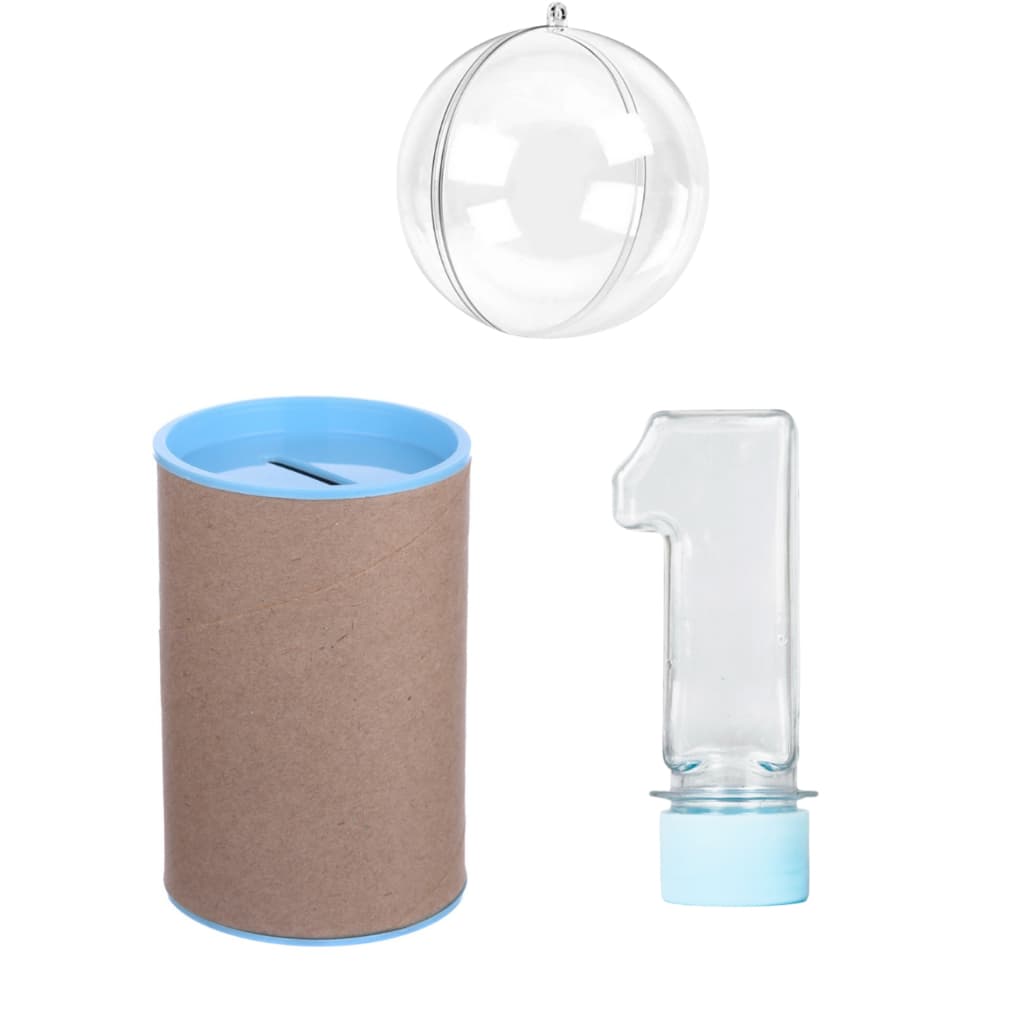 Kit Festa - 90 itens - 30 Cofres 10x06 + 30 Tubetes número 1 + 30 esfera acrílicas -   lembrancinhas