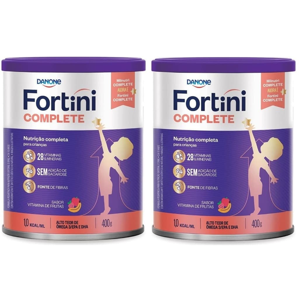 Kit 2 Latas Fortini Complete Vitamina de Frutas 400G (COMPLETE) EQ.1