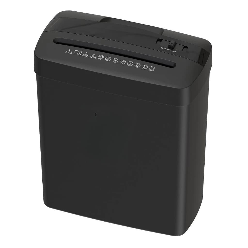 Triturador Fragmentador de papel e Cartão Eletrico em Tiras ou Particulas 6 folhas 10 litros