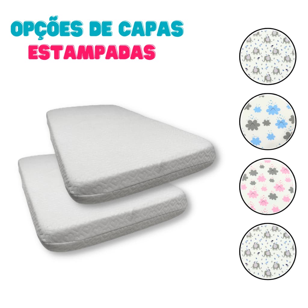 Capa para Colchonete de Carrinho Moises 70x35x5cm