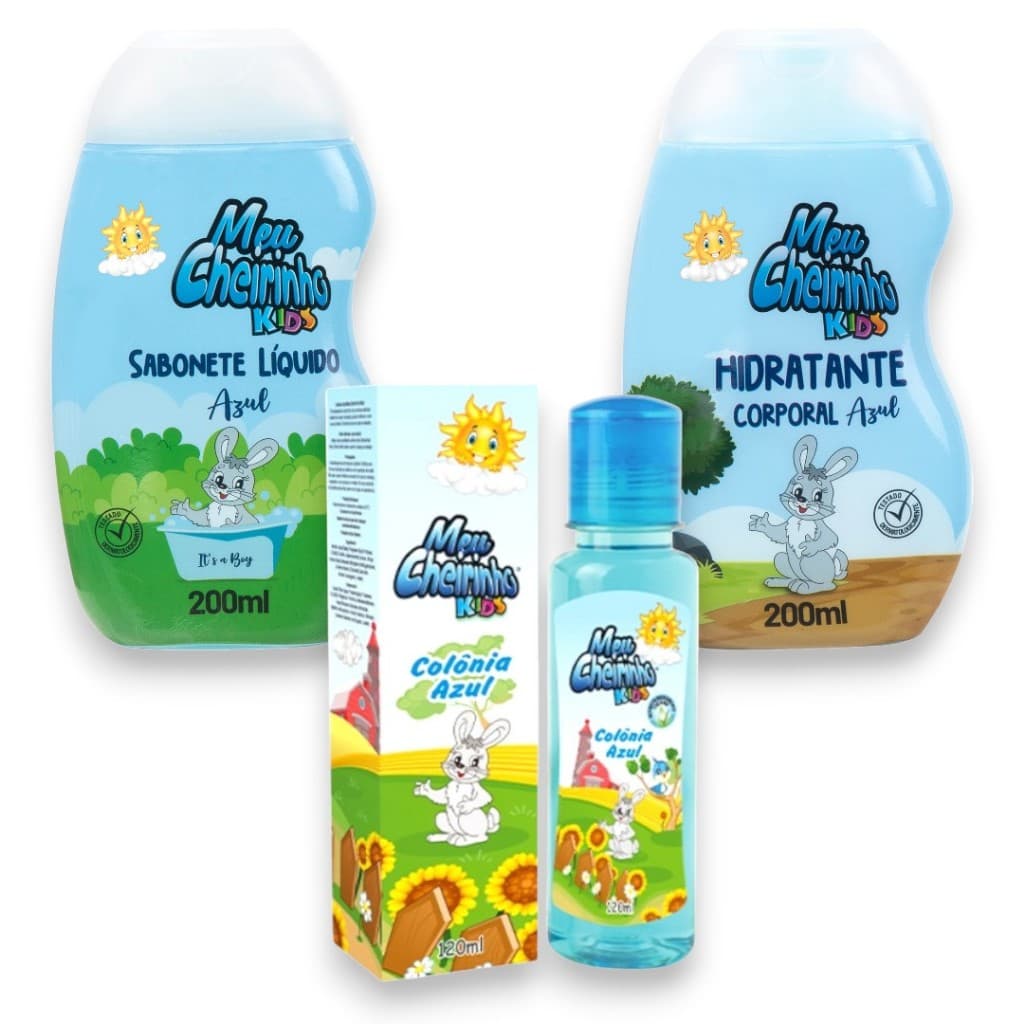 Kit Colónia Hidratante Sabonete Liquido Meu Cheirinho Kids Infantil