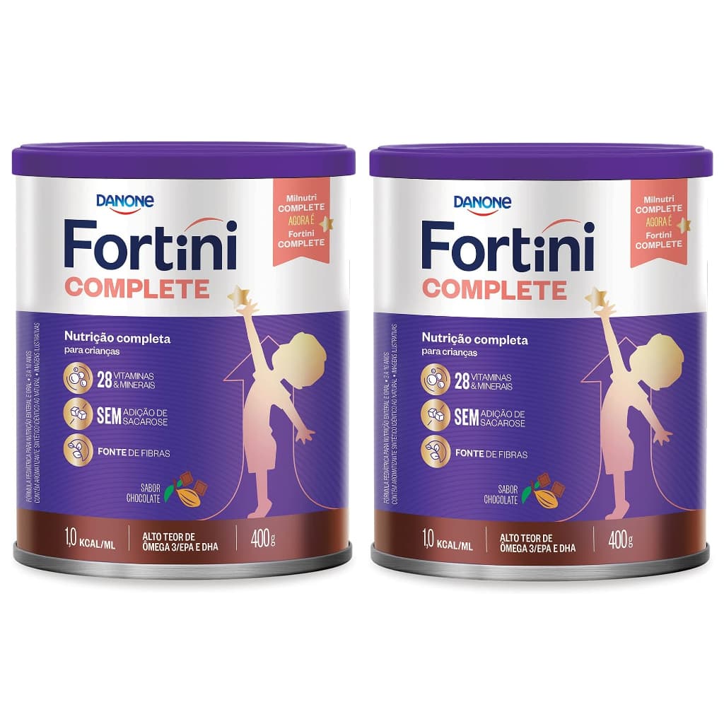 Kit 2 Latas Fortini Complete Chocolate 400G cada