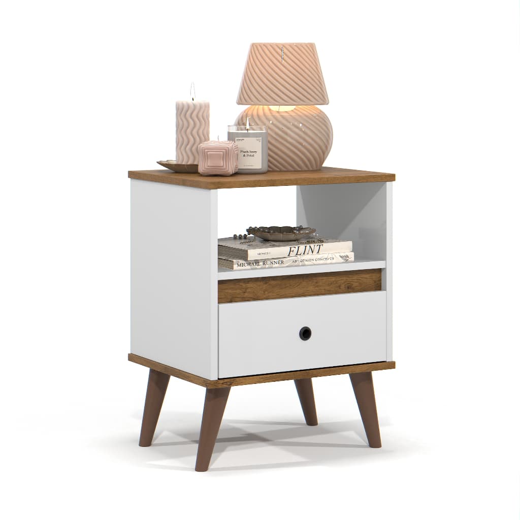 Mesa Lateral de Cabeceira Canto Quarto 50x34 Ted - Cores