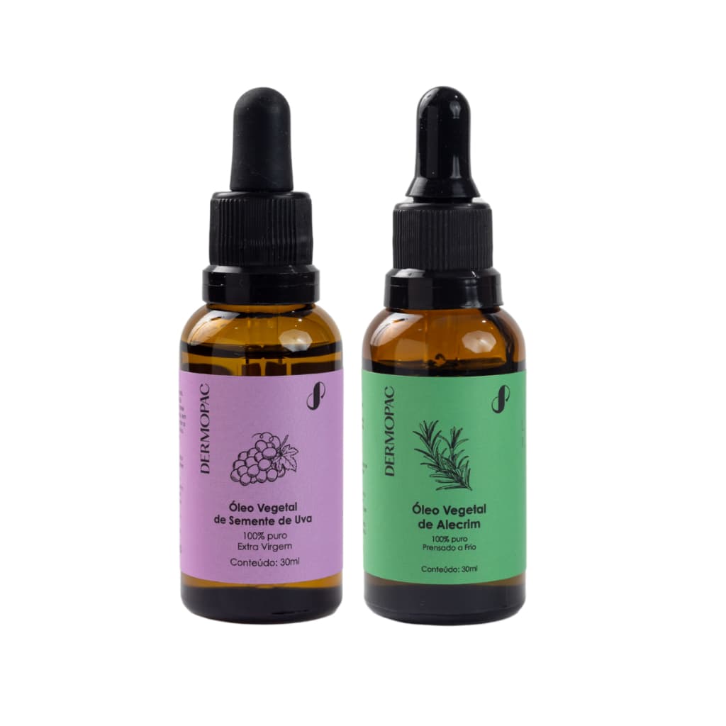 Kit Óleos Vegetais Alecrim + Semente de Uva Dermopac 30ml
