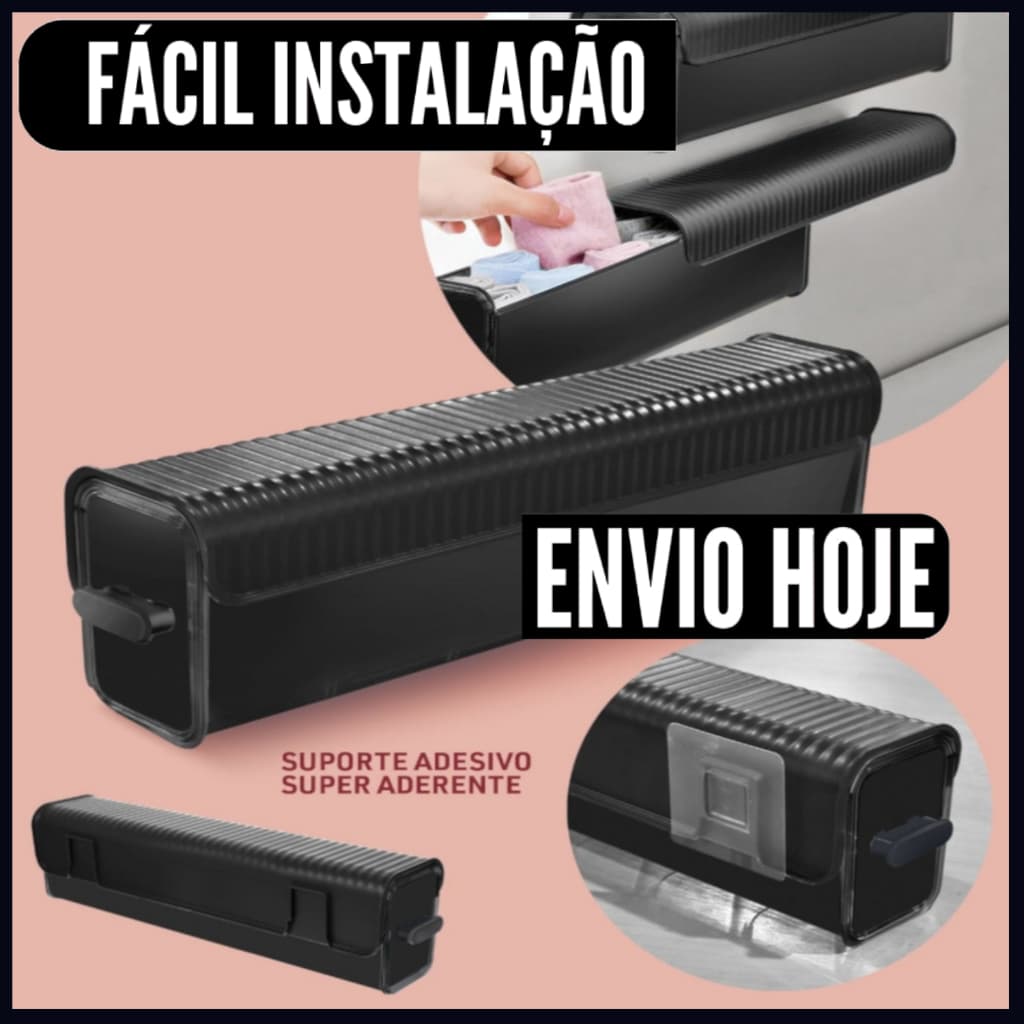 Organizador Tipo Gaveta - Caixa Modular para Armazenamento em Casa, Cozinha, Escritório e Banheiro