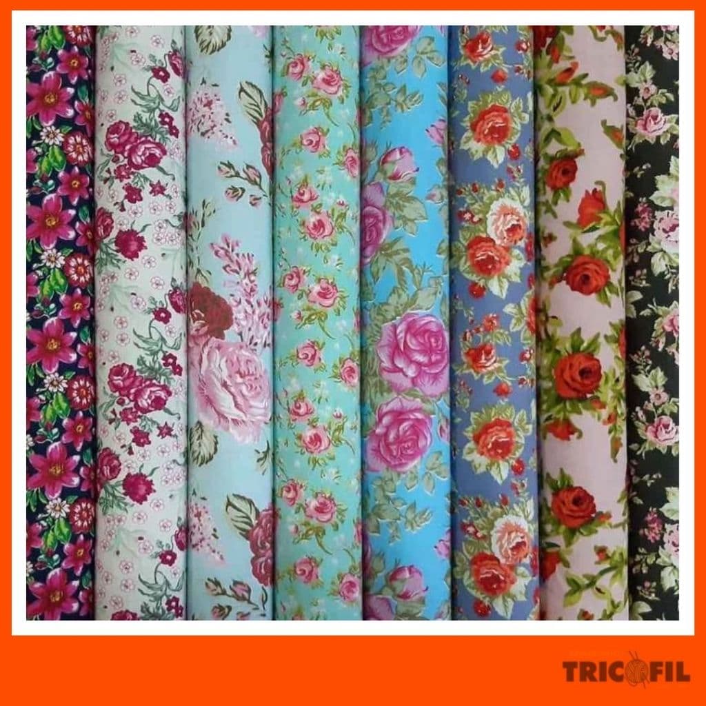 Tecido Estampas Floral Graúdo | Tricoline 100% Algodão ( 40x75cm)