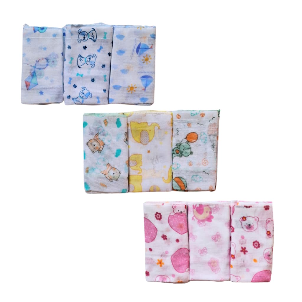 Paninho de Boca Bebê Babete Fraldinha kit c/3 unidades - Carícia