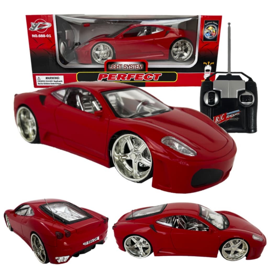 Carro de Controle Remoto Carrinho Ferrari com Led Perfect á Pilha