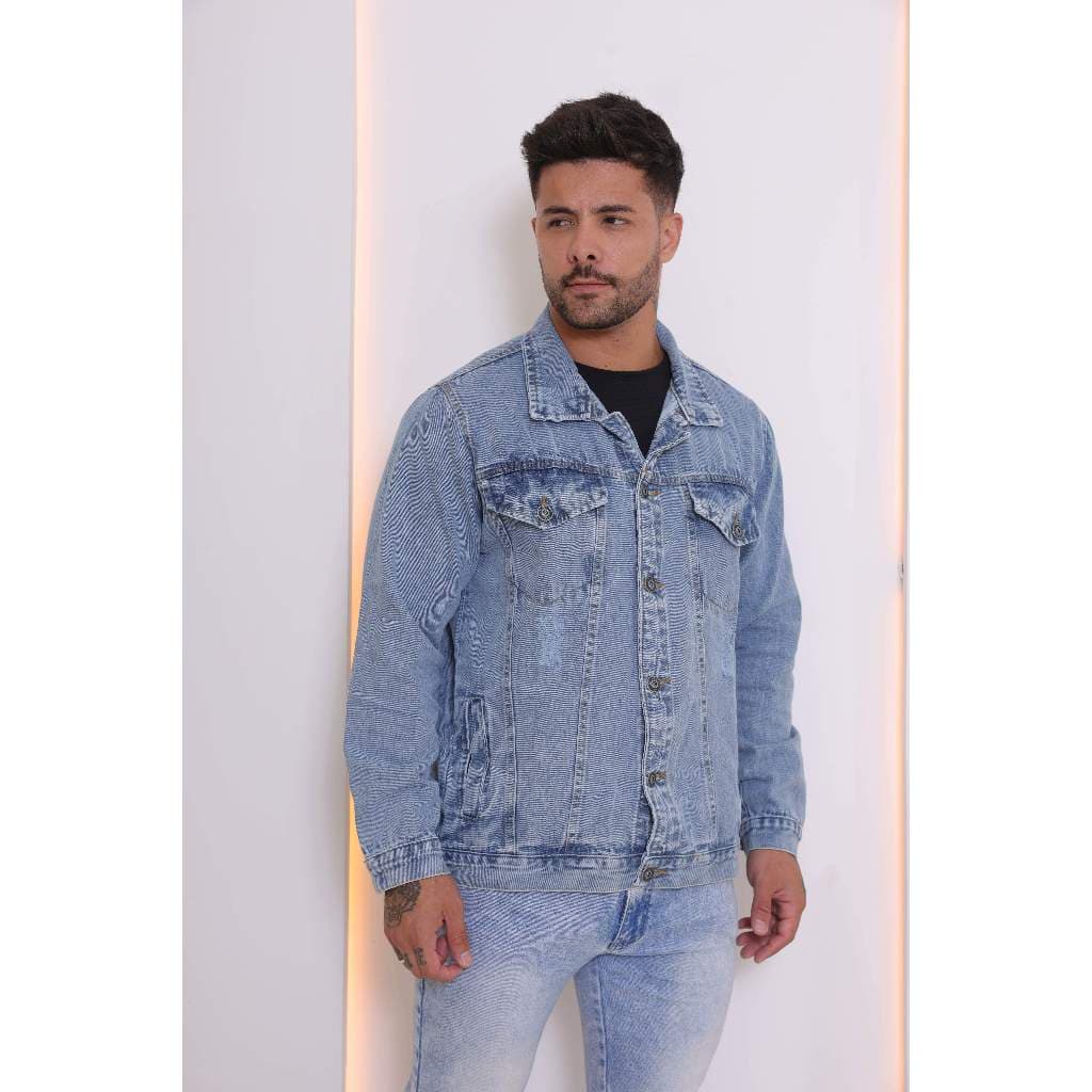 Jaqueta Jeans Masculina 100% Algodão Premium Casaco Blusa de Frio Inverno