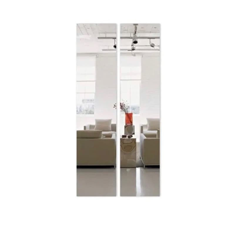 Espelho decorativo de 60x20cm 3mm para portas de guarda roupas, banheiros salas. Fácil instalação