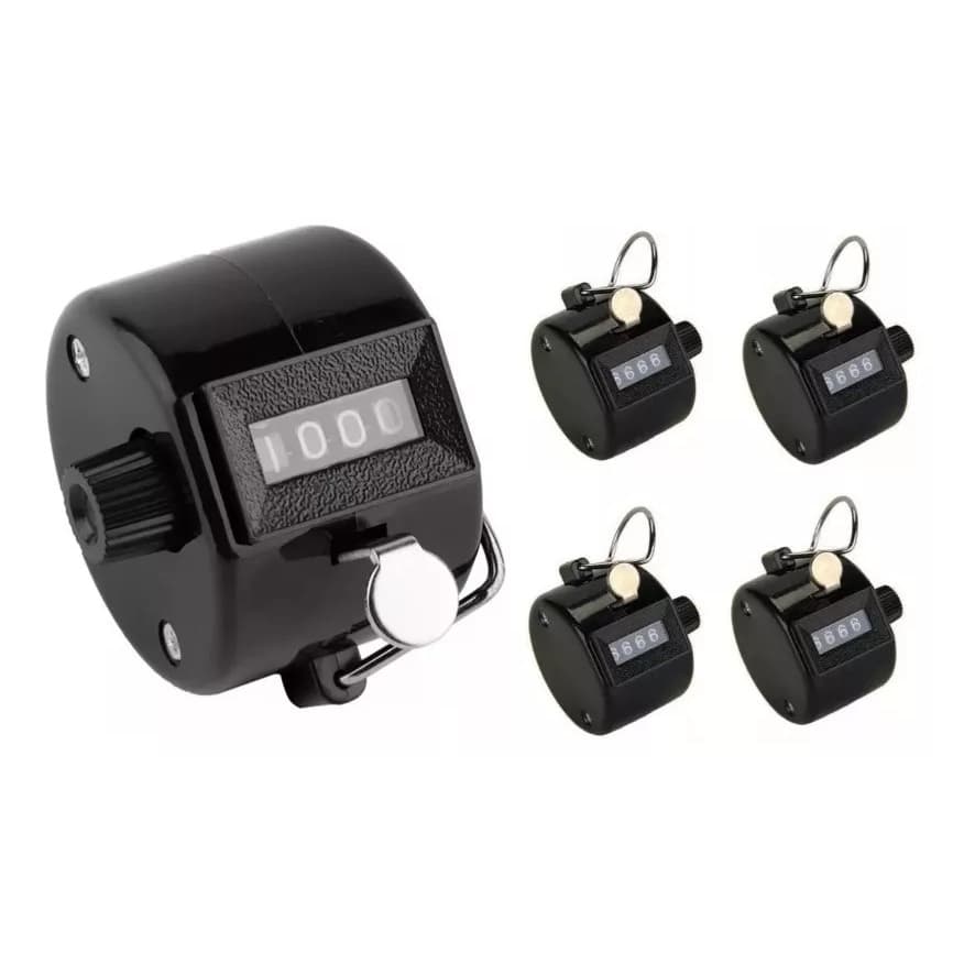 Kit 5 Contador Manual De Pessoas Estatico 4 Digitos Controle