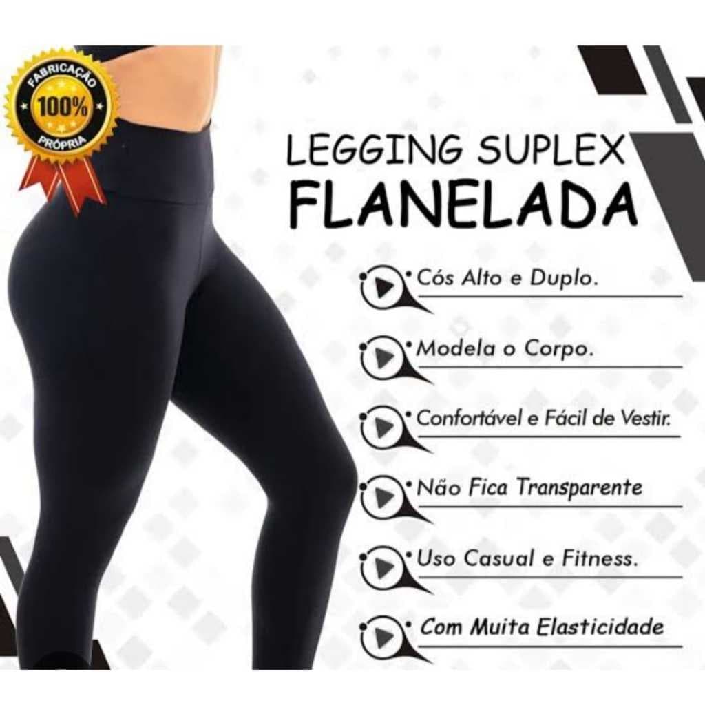 Calça legging flanelada térmica!