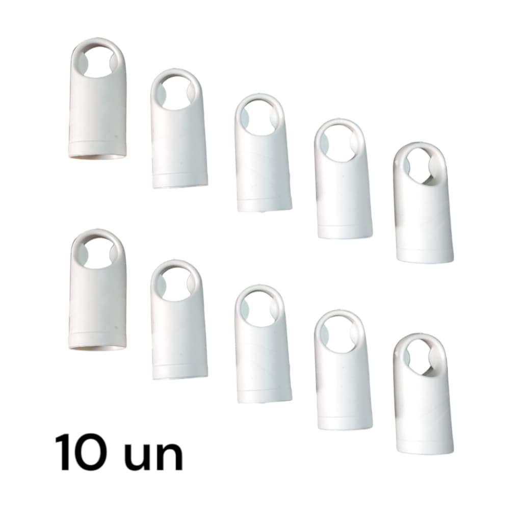 Ponteira Pendurar Cabos Vassoura Rodos Pás Branco 10 Peças