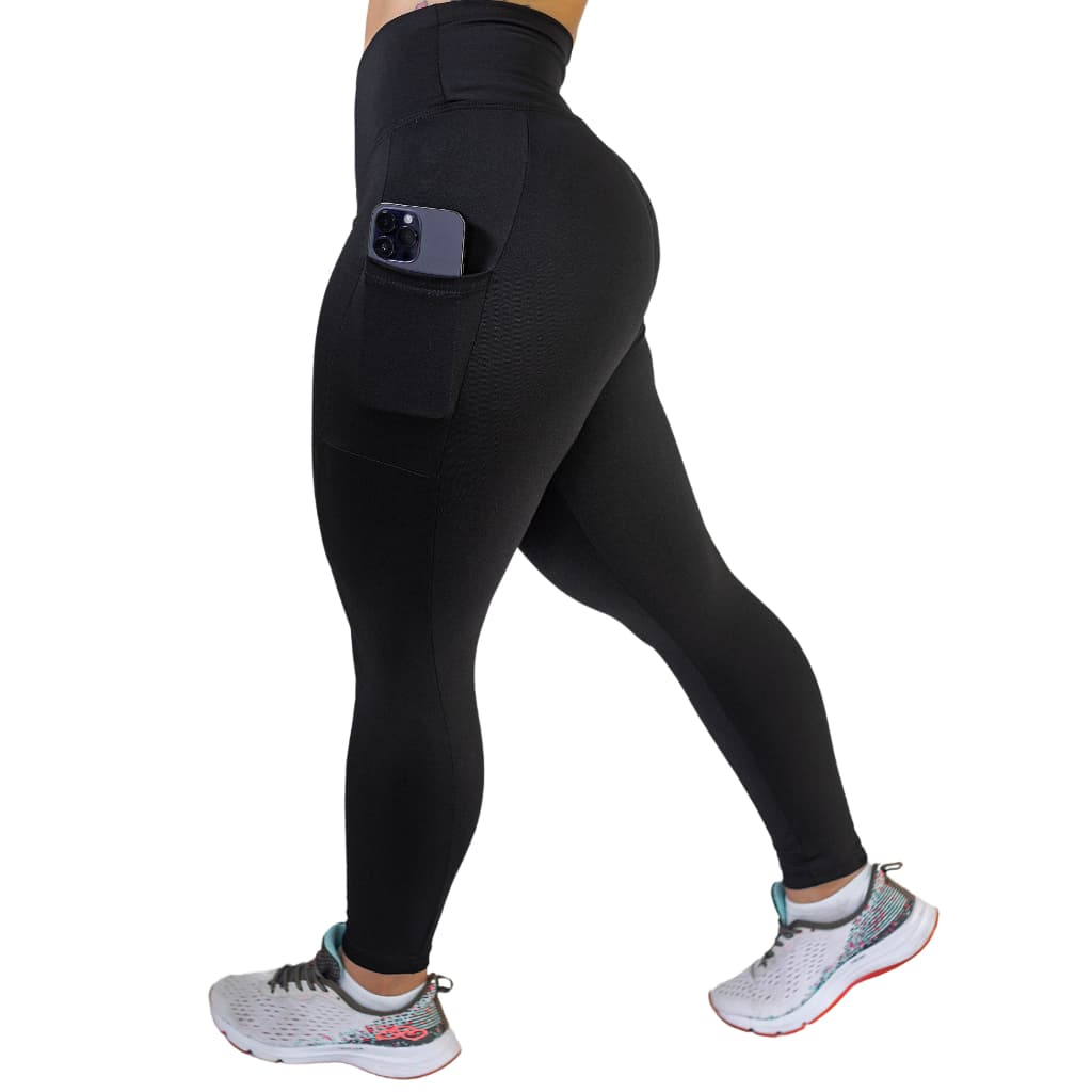 Calça Leg C/ Bolso Cos Alto Grosso Costura Reforçada