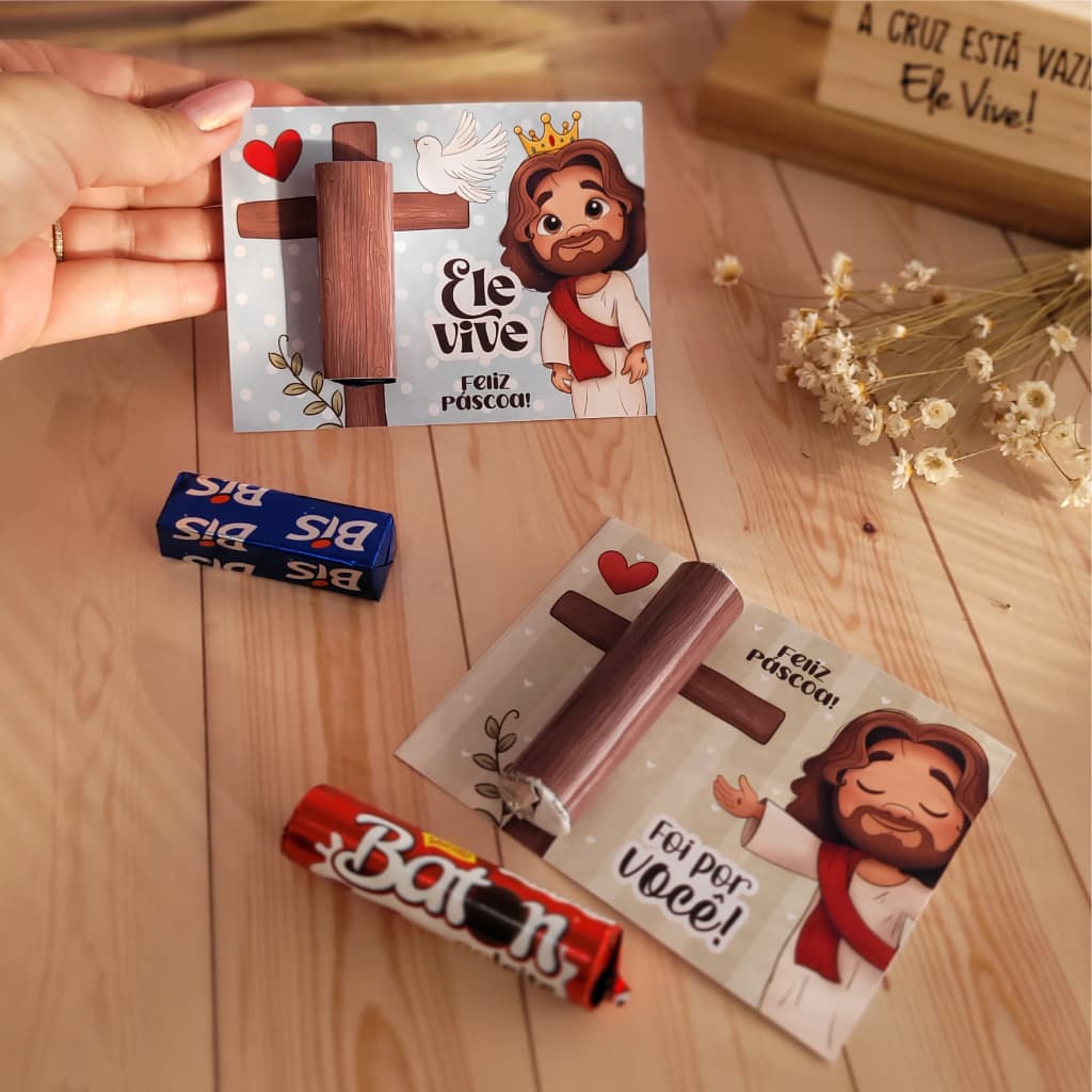 CARDS Cartão + adesivo para Mimo páscoa ( bombom/chocolate ) NÃO ACOMPANHA CHOCOLATE