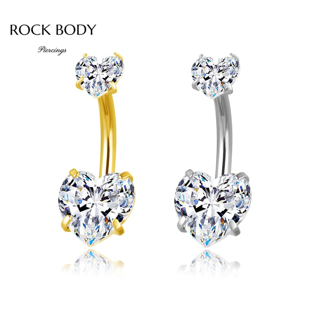 Piercing Aço Cirúrgico Umbigo Coração | Banana