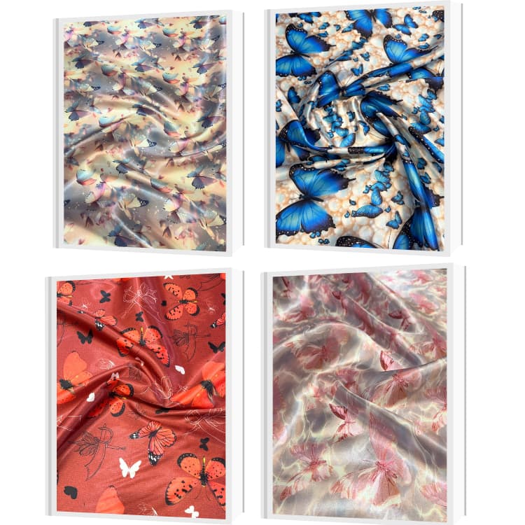 Tecido Cetim Estampado Digital Borboletas 3D - 1,40m Decorações Festas Cenários