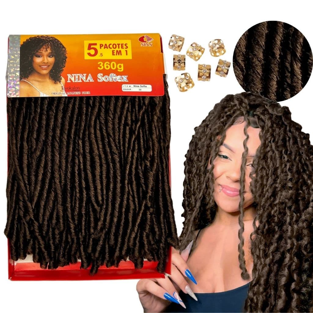 Cabelo Nina Softex Crochet Braid 5 EM 1 Cacheado 360g