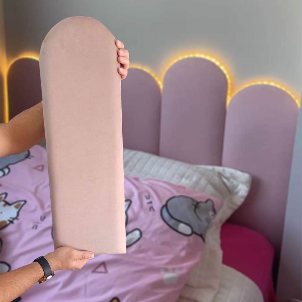 Cabeceira Estofada Decorativa Adesiva Autocolante Com Até 10 und - 20x40cm cada