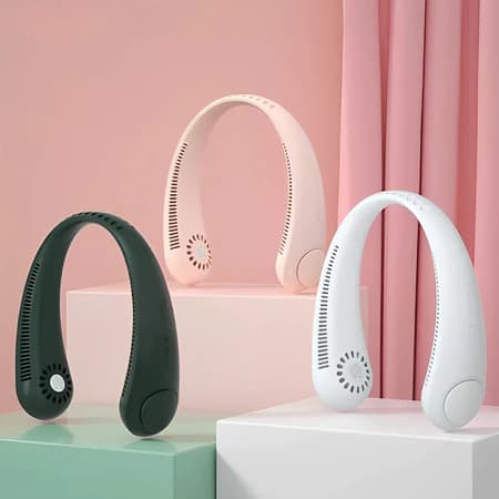 Ventilador de Pescoço Leve com Carregamento USB - Sem Ruído e Ultra Longa Duração F8