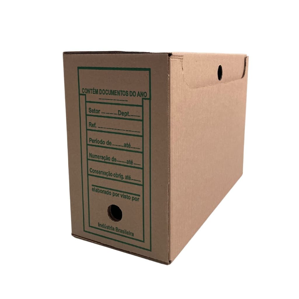 Caixa Arquivo Morto Organizadora De Documentos Multiuso Tamanho Padrão Kit com 10