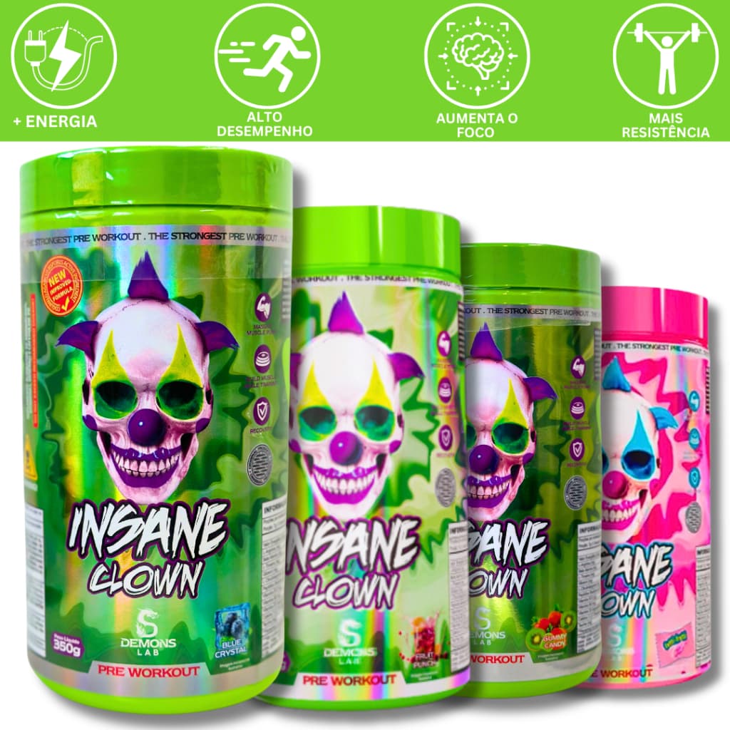 PRÉ TREINO INSANE CLOWN 350G - DEMONS LAB