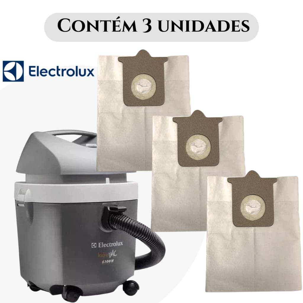 Saco filtro Aspirador De Pó Compatível Com Electrolux Descartável Modelo Hidrovac 1300