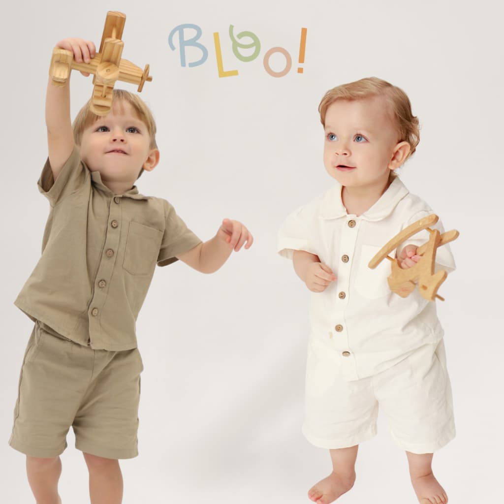 Kit 2 Peças Camisa E Bermuda Infantil Menino Mauricinho Blogueirinho Estiloso 100% Algodão