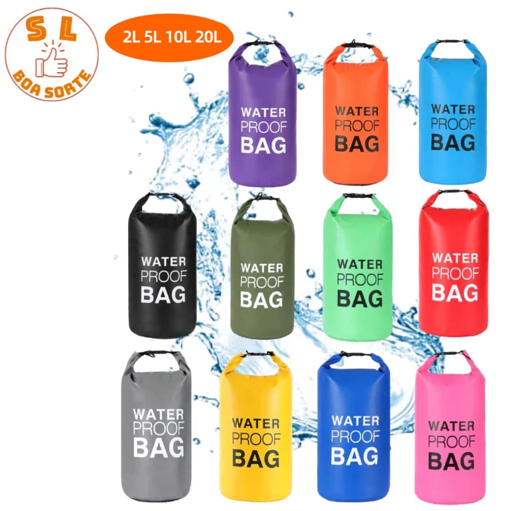 Bolsa Sacola Mergulho Mochila Waterproof 5L 10L 15L 20L Camuflado Ciclismo Acampamento Impermeável
