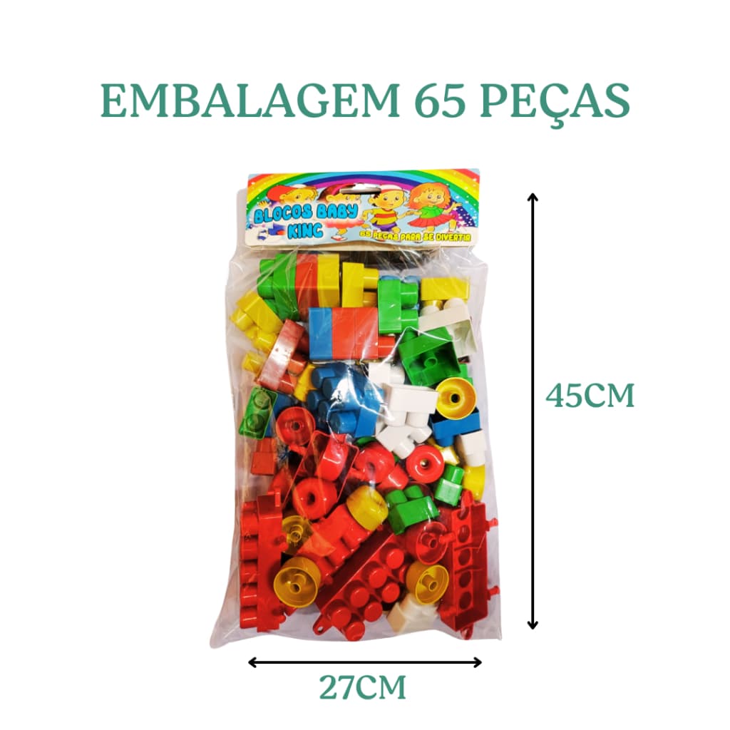 Blocos de Montar 65 peças grandes
