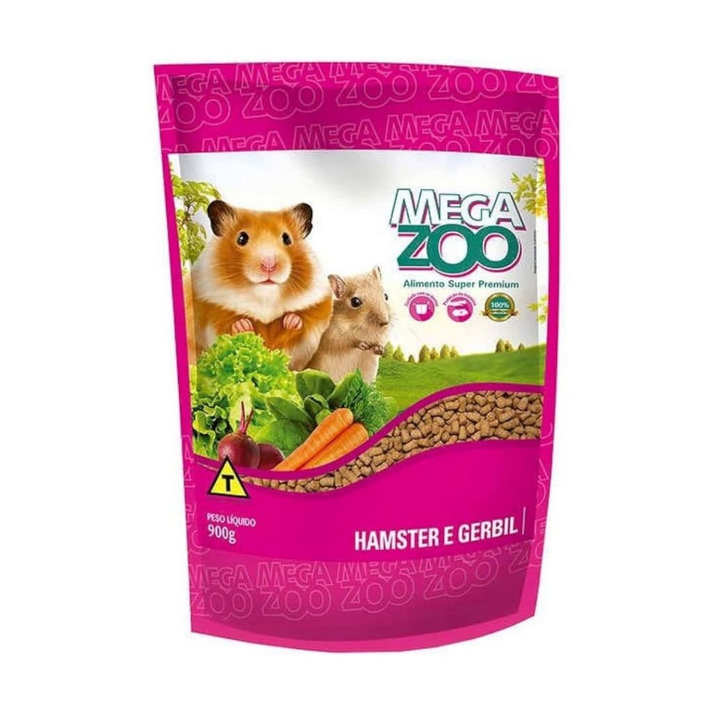 Ração Extrusada Para Hamster e Gerbil 900g Megazoo