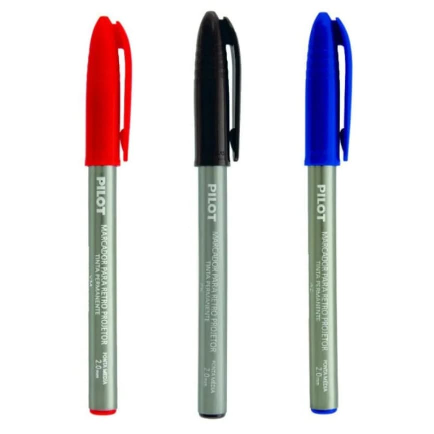 Kit 3 Marcador Para RetroProjetor Pilot 1.0