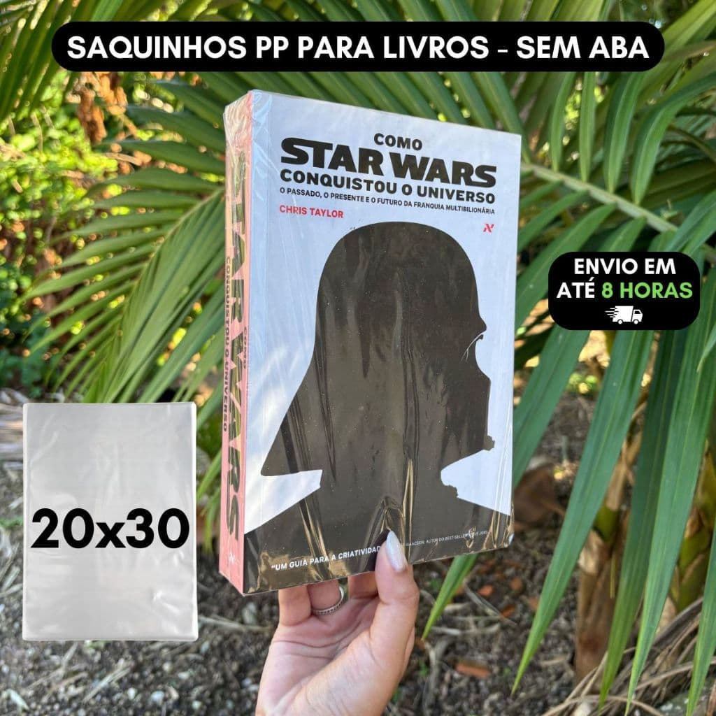Kit Saquinho Plástico Transparente P/ Embalar Livros 20x30 - 50/100/200/300 Un