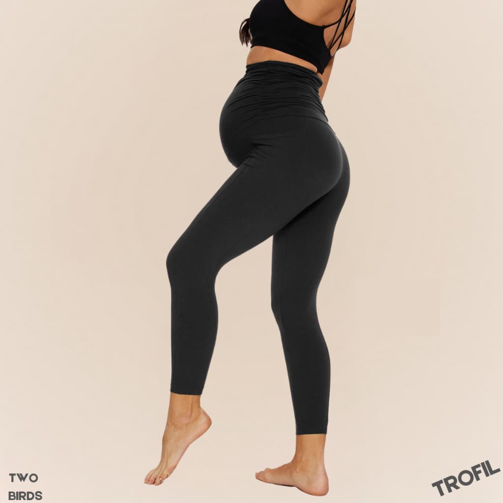 Calça legging gestante roupa maternidade alto conforto sustentação barriga alto calça para grávida