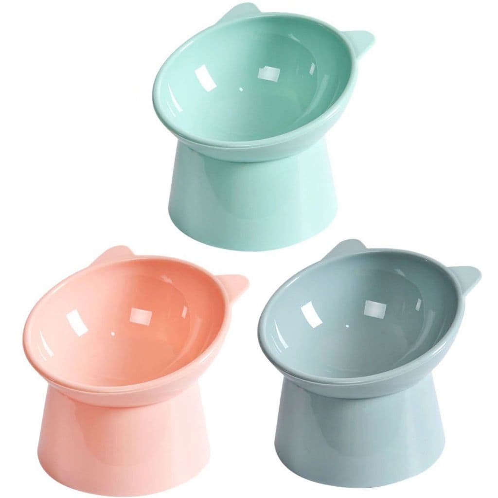 Comedouro Bebedouro Elevado Reduz Engasgo Ergonômico Postura Correta Pet Gato Cachorro Kit e Unidade