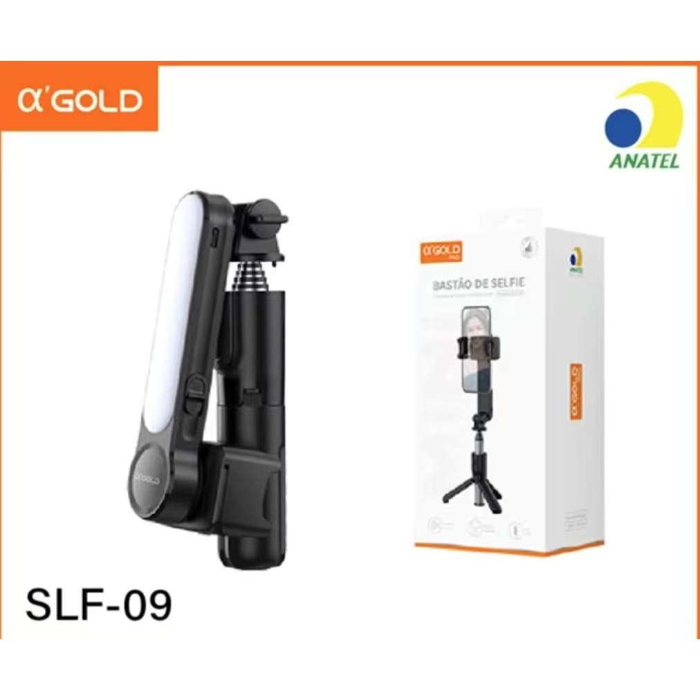 Gimbal Estabilizador Automático Para Celular Com Luz L9 Cor Preto