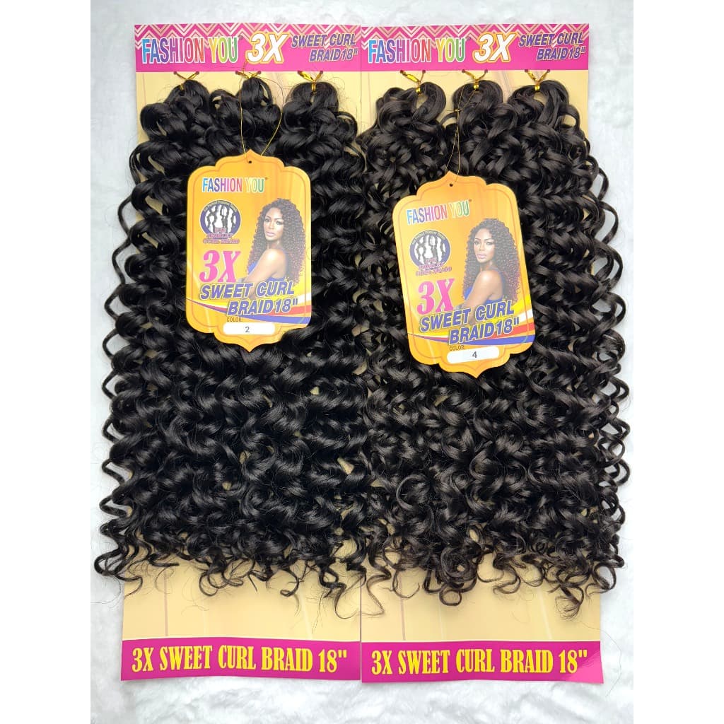 Cabelo Cacheado Crochet SWEET CURL18inch Cabelo 70cm 150g Braid Hair Marca FASHION YOU