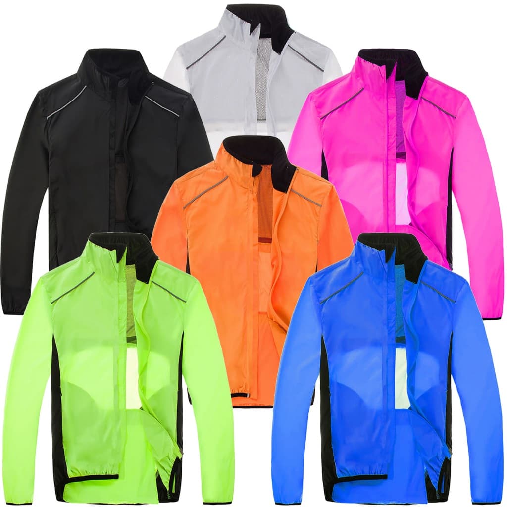 Jaqueta Corta Vento Resistente a Água Com Bolsos Laterais e Abertura Trazeira Zíper Fitness Decole