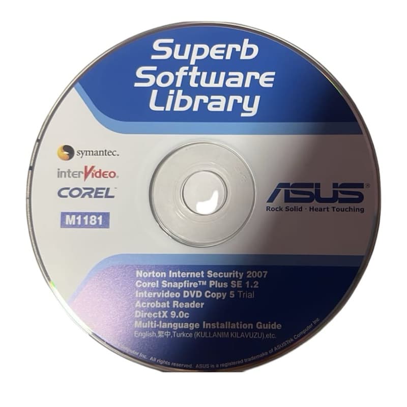 CD-ROM Asus Superb Software Library - Placa Mãe Asus M1181